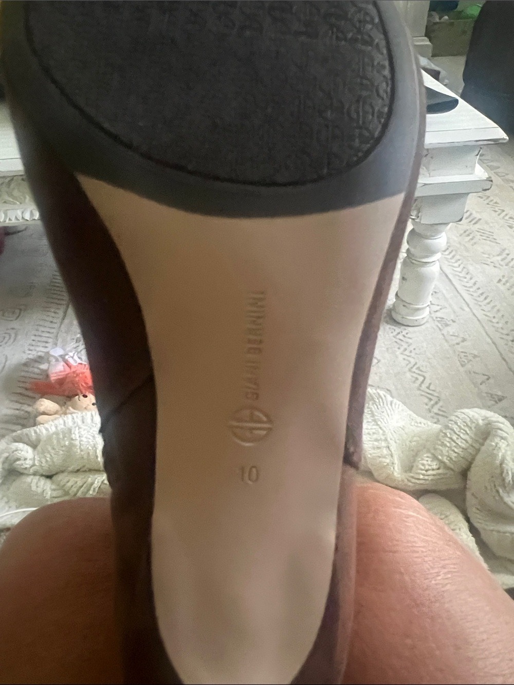 Gianni Bini Dark Brown Suede Knee-High Heeled Boots - Picture 3 of 5